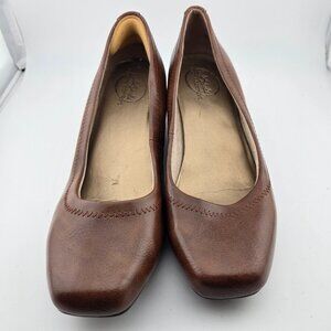 LifeStride Groovy Wedge Pumps | Faux Leather | Women’s Size 6.5W | Brown
